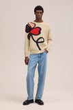 NN.07 Todd Intarsienstrick pullover in Farbe Ecru online kaufen