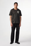 NN.07 Pedro EMB Stickerei Bio-Baumwolle T-Shirt in Drak Army online kaufen