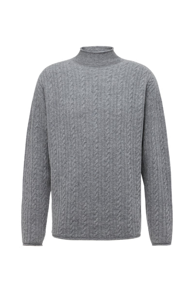 DRYKORN NALON Strickpullover mit Rollkragen in Schurwolle in Frabe Grau online kaufen
