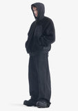 KRAKATAU PEEPLES HOODED SHERPA JACKET IN BLACK QM564 online kaufen