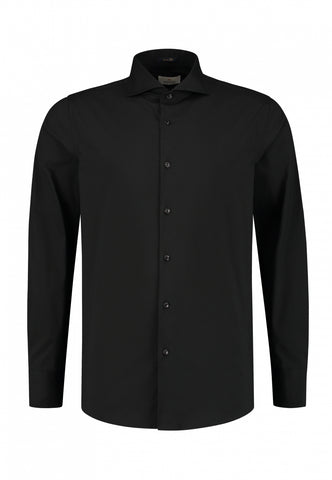DSTREZZED Shirt Italian Stretch Poplin Black